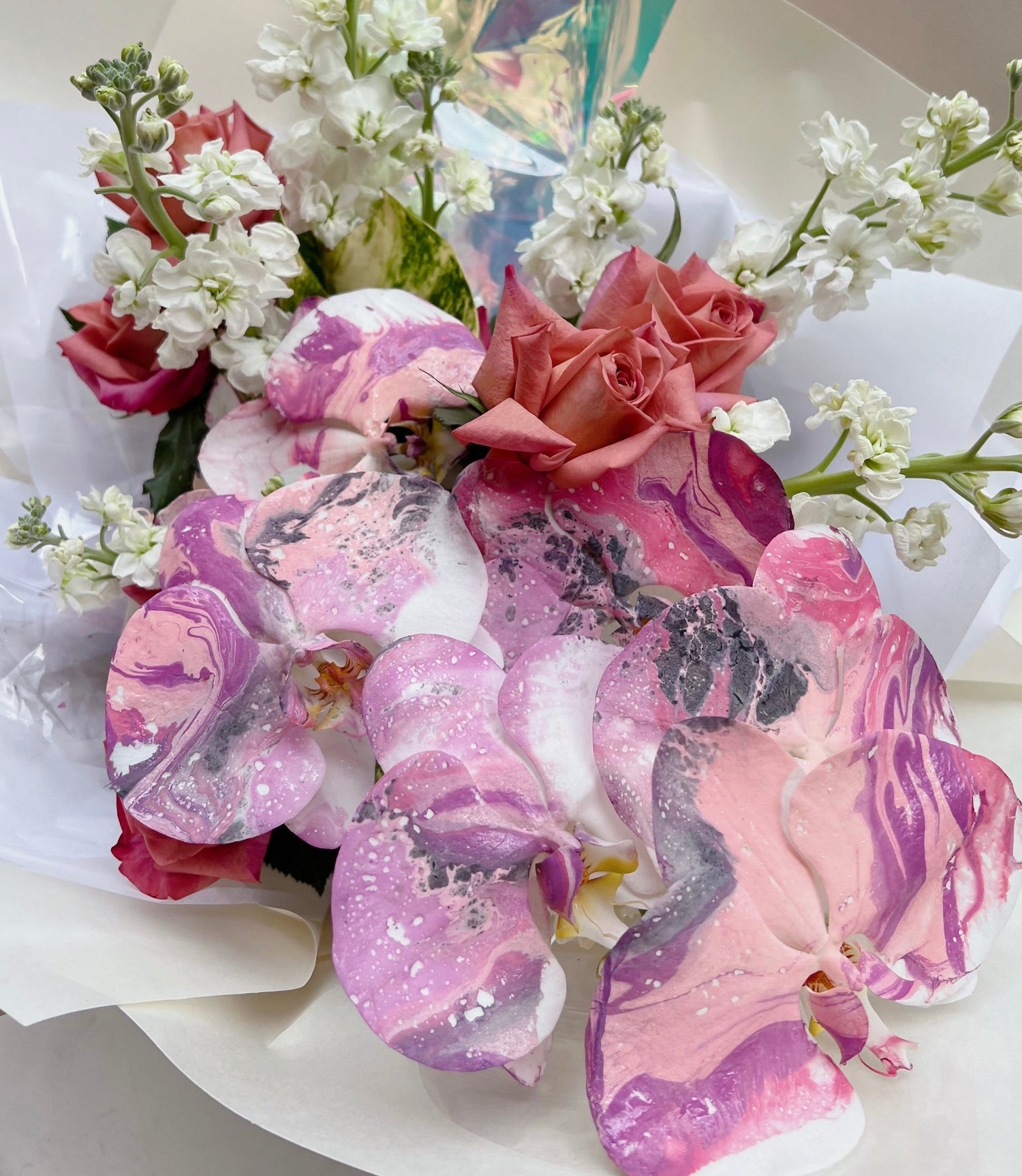 GLITCH STEMS hand-painted flower stems Singapore