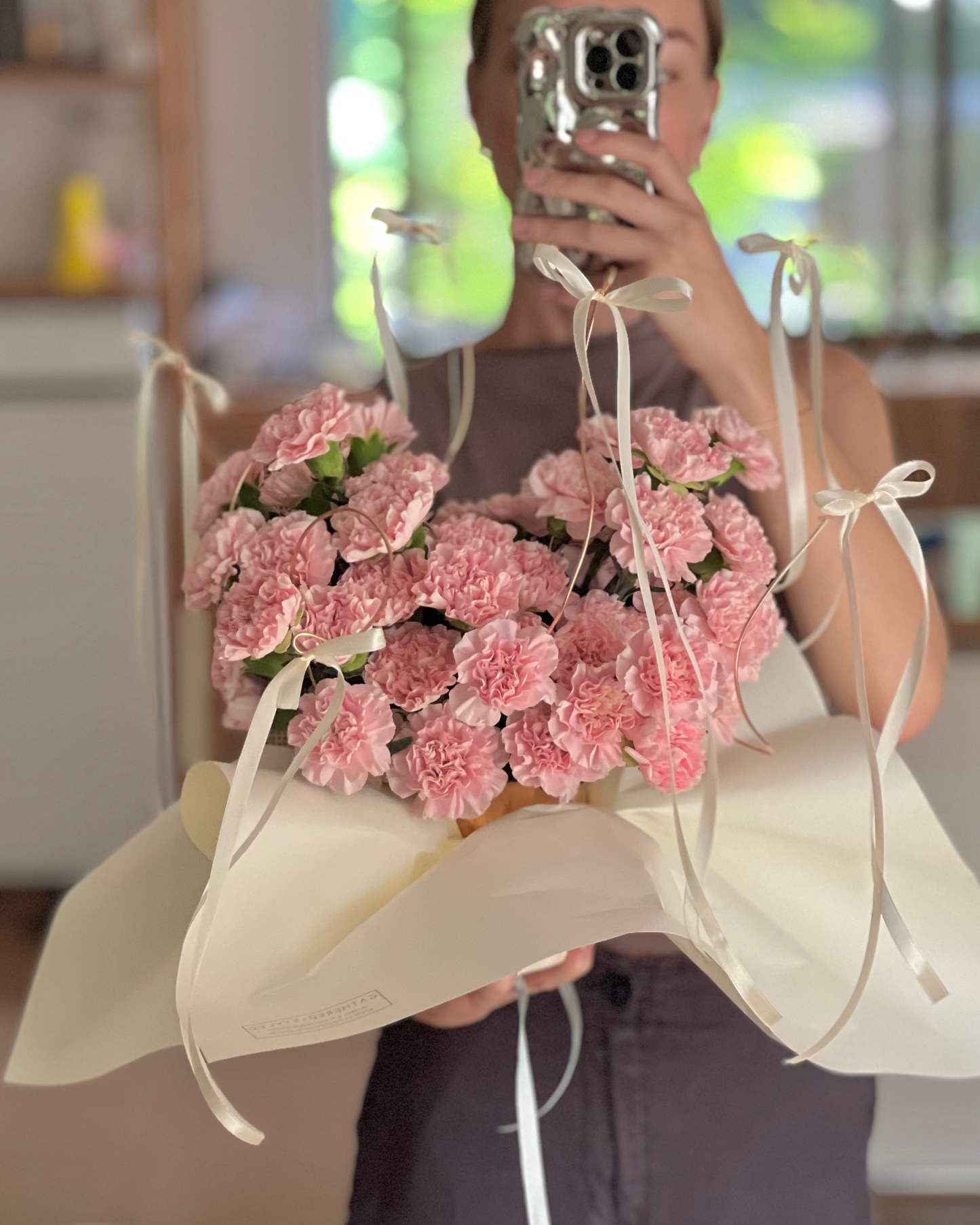 Carnation Cluster Centrepiece II