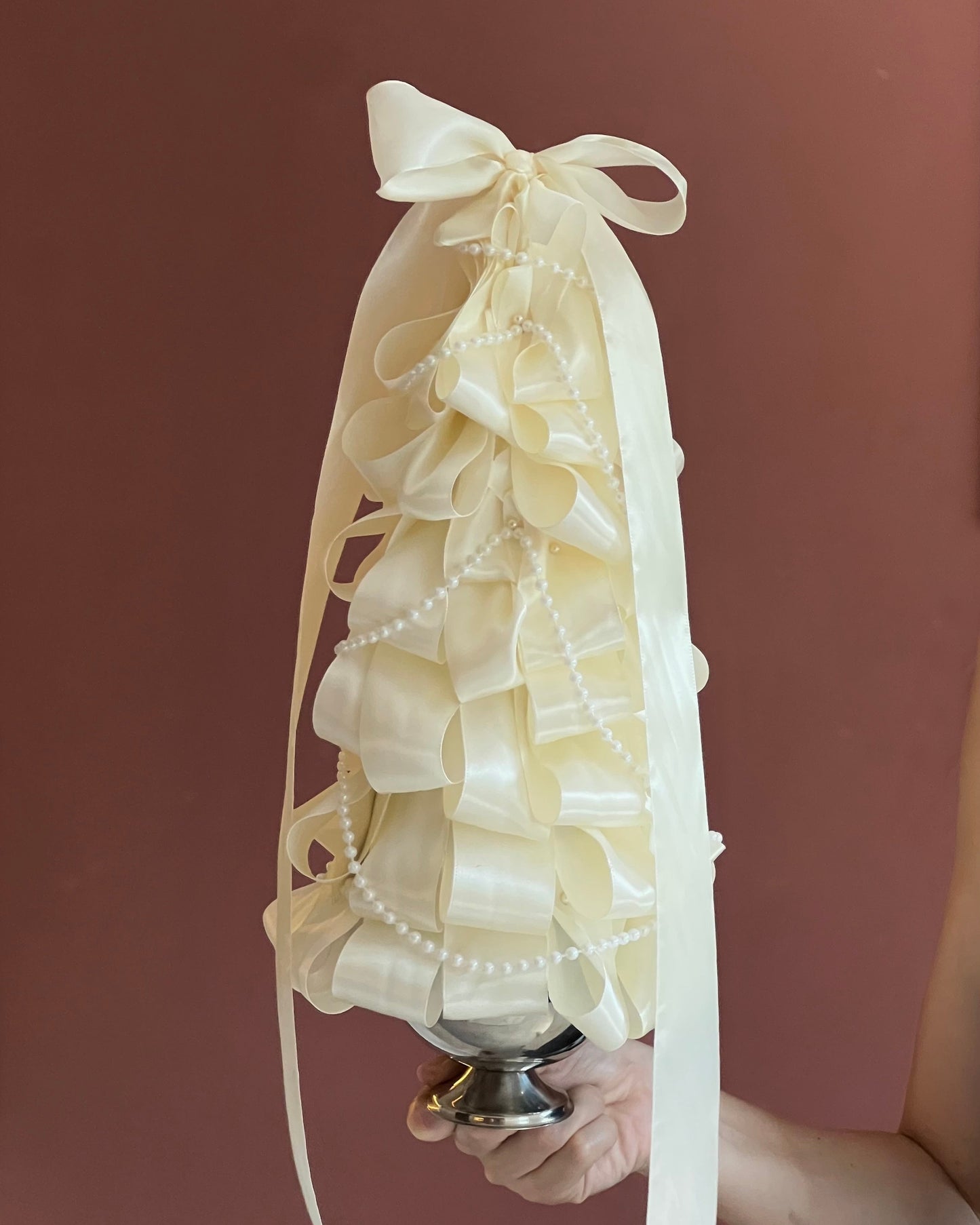 White Satin Christmas Tree